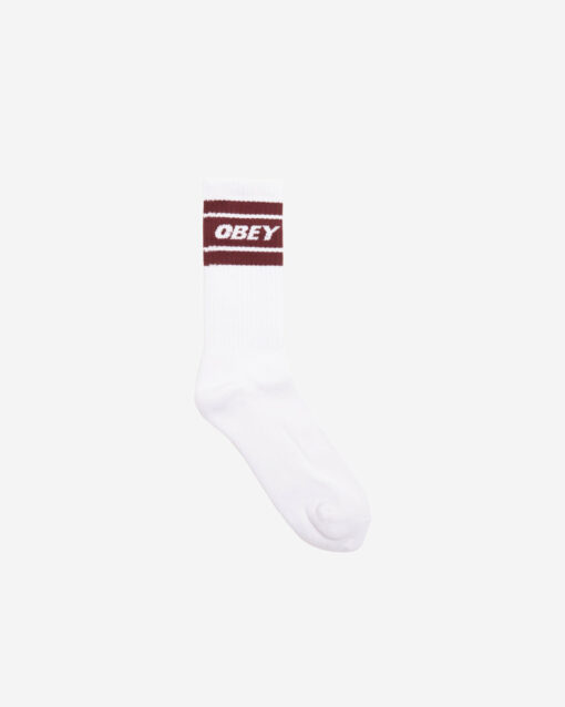 OBEY COOPER II SOCKS White Bordeaux