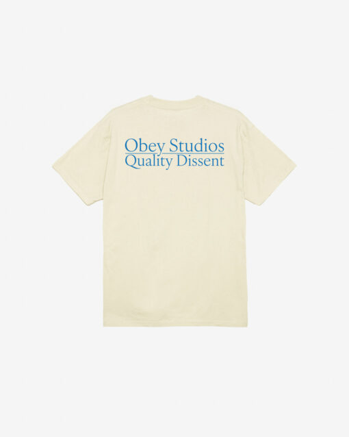 OBEY STUDIOS QUALITY DISSENT CLASSIC T-SHIRT Cream