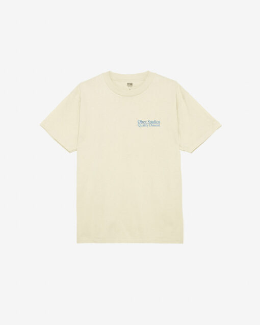 OBEY STUDIOS QUALITY DISSENT CLASSIC T-SHIRT Cream