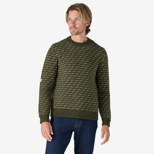 PATAGONIA Men’s Recycled Wool-Blend Sweater Fisherman Stitch: Pine Needle Green