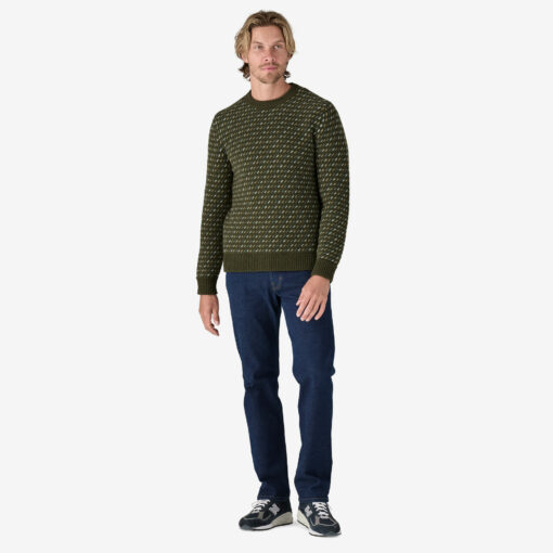 PATAGONIA Men’s Recycled Wool-Blend Sweater Fisherman Stitch: Pine Needle Green