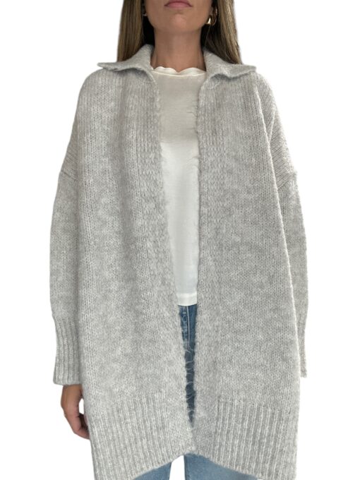 SO ALLURE Maxi Cardigan Grigio