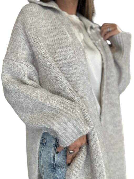 SO ALLURE Maxi Cardigan Grigio