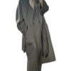 SO ALLURE Cappotto over con sciarpa grigio