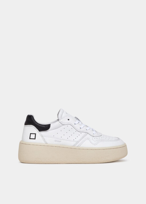 D.A.T.E. STEP Calf White Black