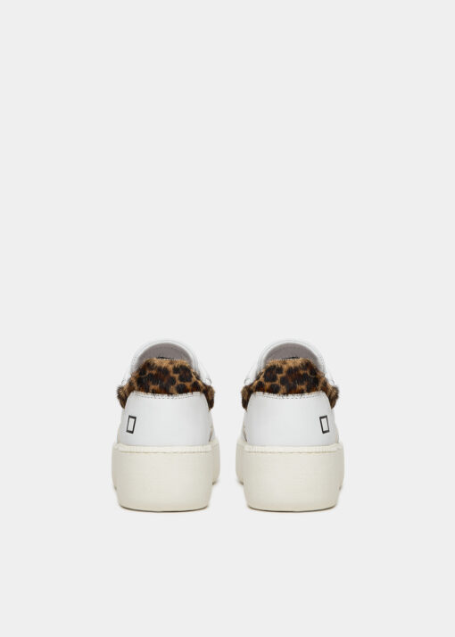 D.A.T.E. STEP Calf White Leopard