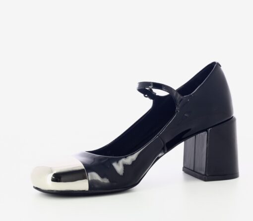 JEFFREY CAMPBELL SPINNET Black patent Silver