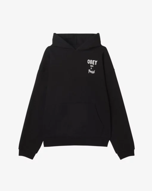 OBEY POSSE EXTRA HEAVY PULLOVER Black