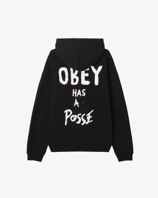 OBEY POSSE EXTRA HEAVY PULLOVER Black