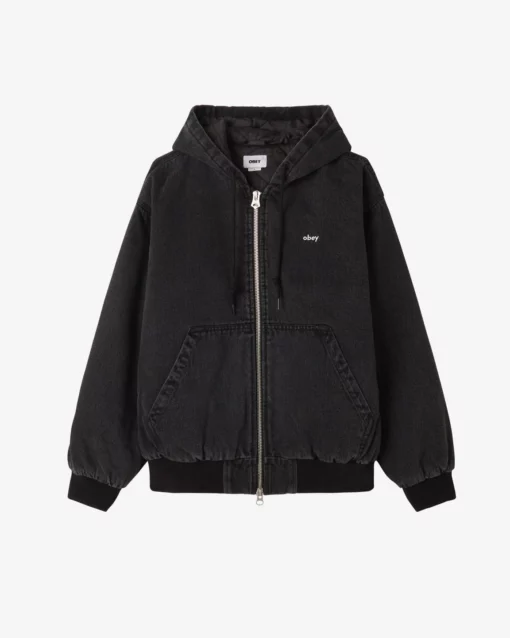 OBEY WILTERN ZIP JACKET Faded Black