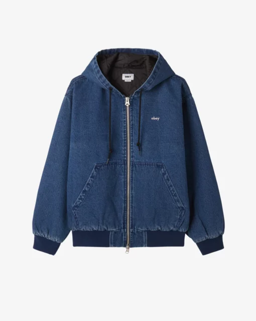 OBEY WILTERN ZIP JACKET Stone Wash