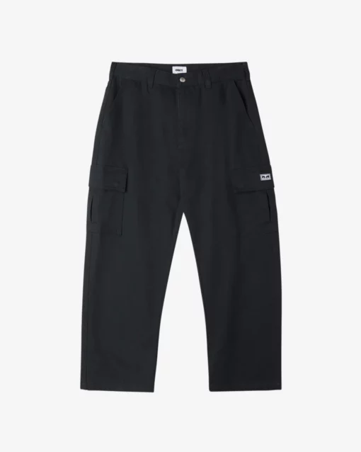 OBEY BIGWIG BAGGY TWILL CARGO Black