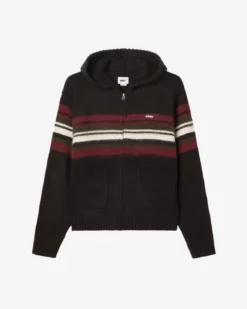 OBEY MYERS ZIP SWEATER Black Multi