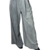 TENSIONE IN pantalone palazzo fluido grigio