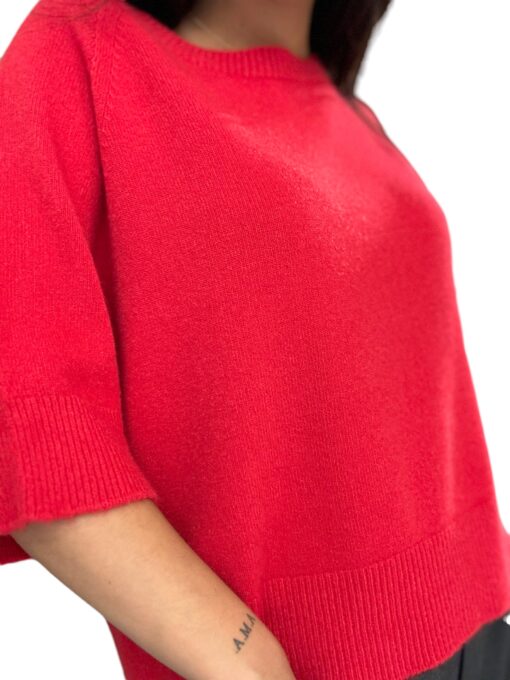 IMPERIAL Maglia crop manica 3/4 Rosso