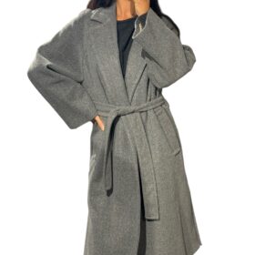 MERCI Cappotto con cintura grigio