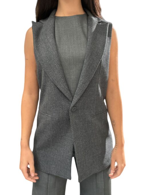 TENSIONE IN gilet con revers grigio