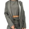 TENSIONE IN gilet con revers grigio