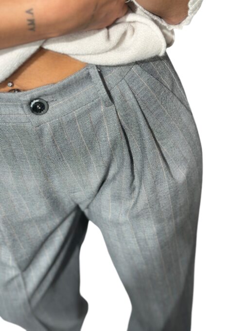 IMPERIAL Pantalone palazzo con pinces tartan Grigio