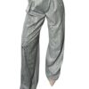 IMPERIAL Pantalone palazzo con pinces tartan Grigio