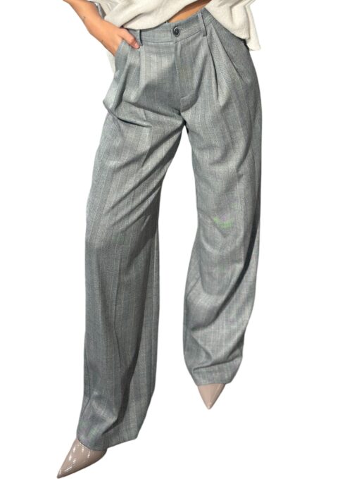 IMPERIAL Pantalone palazzo con pinces tartan Grigio